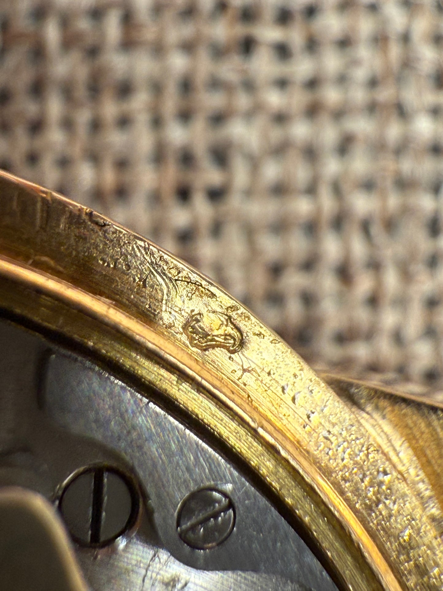 Heuer « Big Eyes » Ref2311 18k Gold Valjoux 23