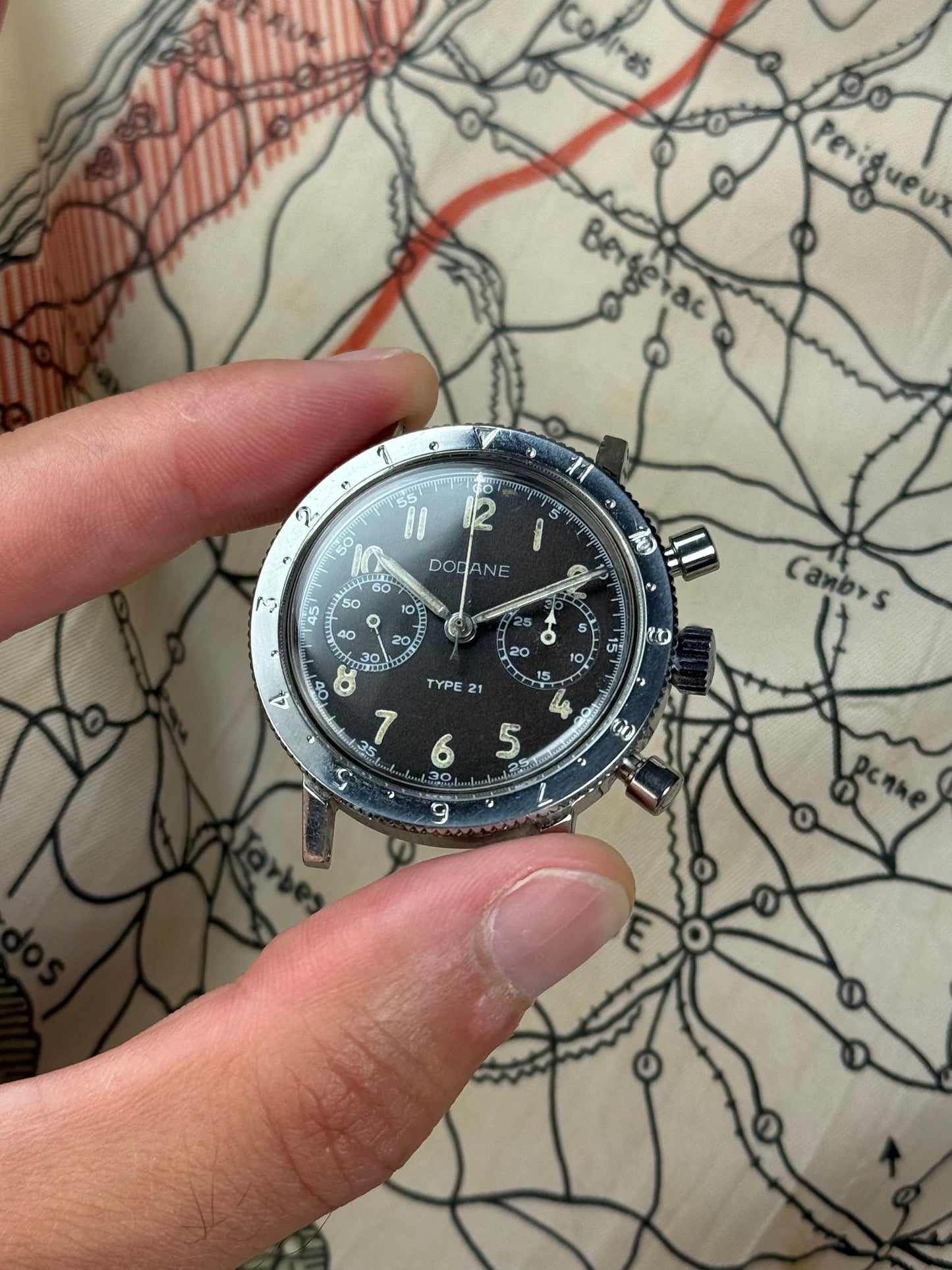 Dodane Type 21 military « Flyback » Valjoux 231