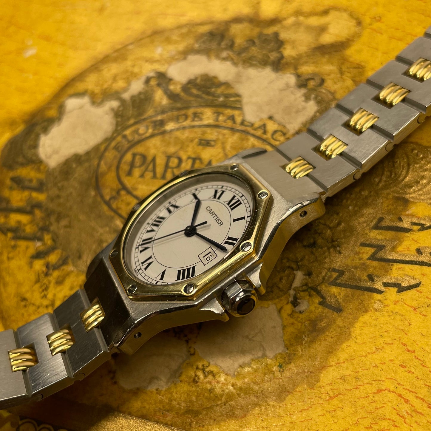 Cartier Santos Octagon “Godron” ref 2966