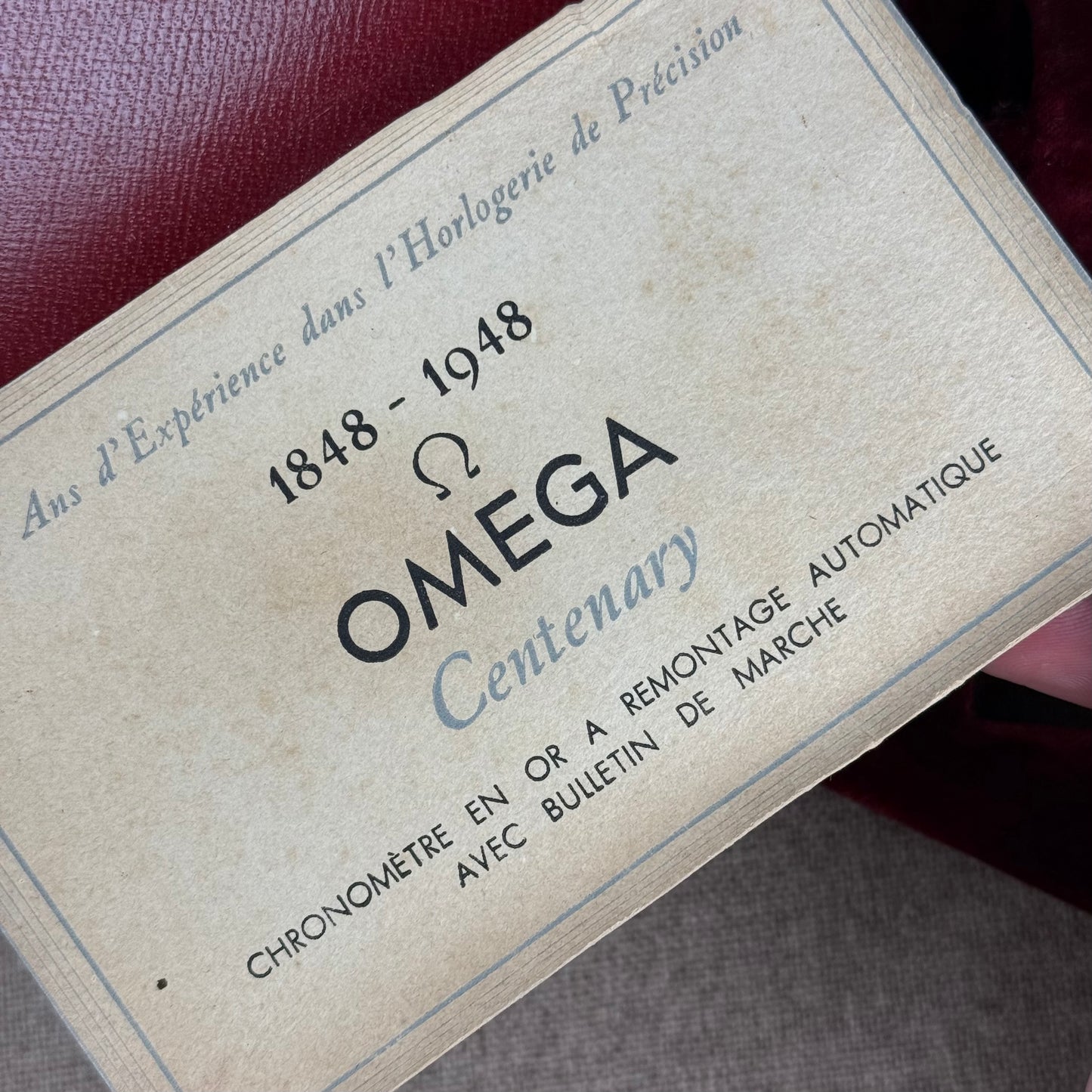 Omega « Centenary » OT 2500