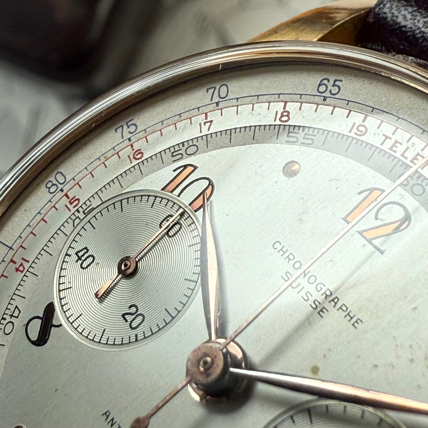 Chronographe Suisse Jumbo 18k Rose Gold