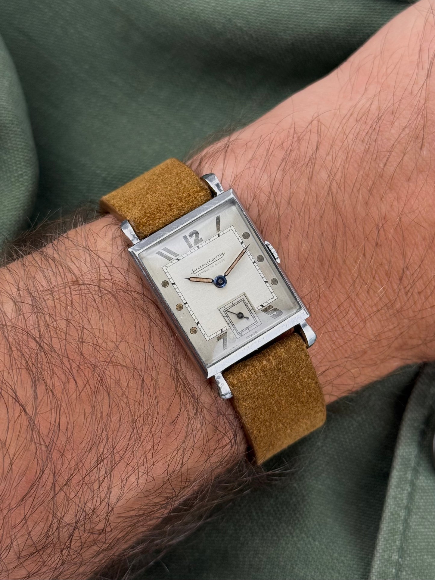 1940s Jaeger LeCoultre art deco Uniplan Cal438
