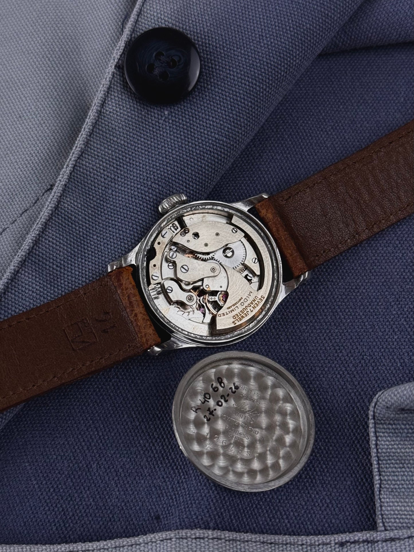 1940s Hermès Multifort par Mido
