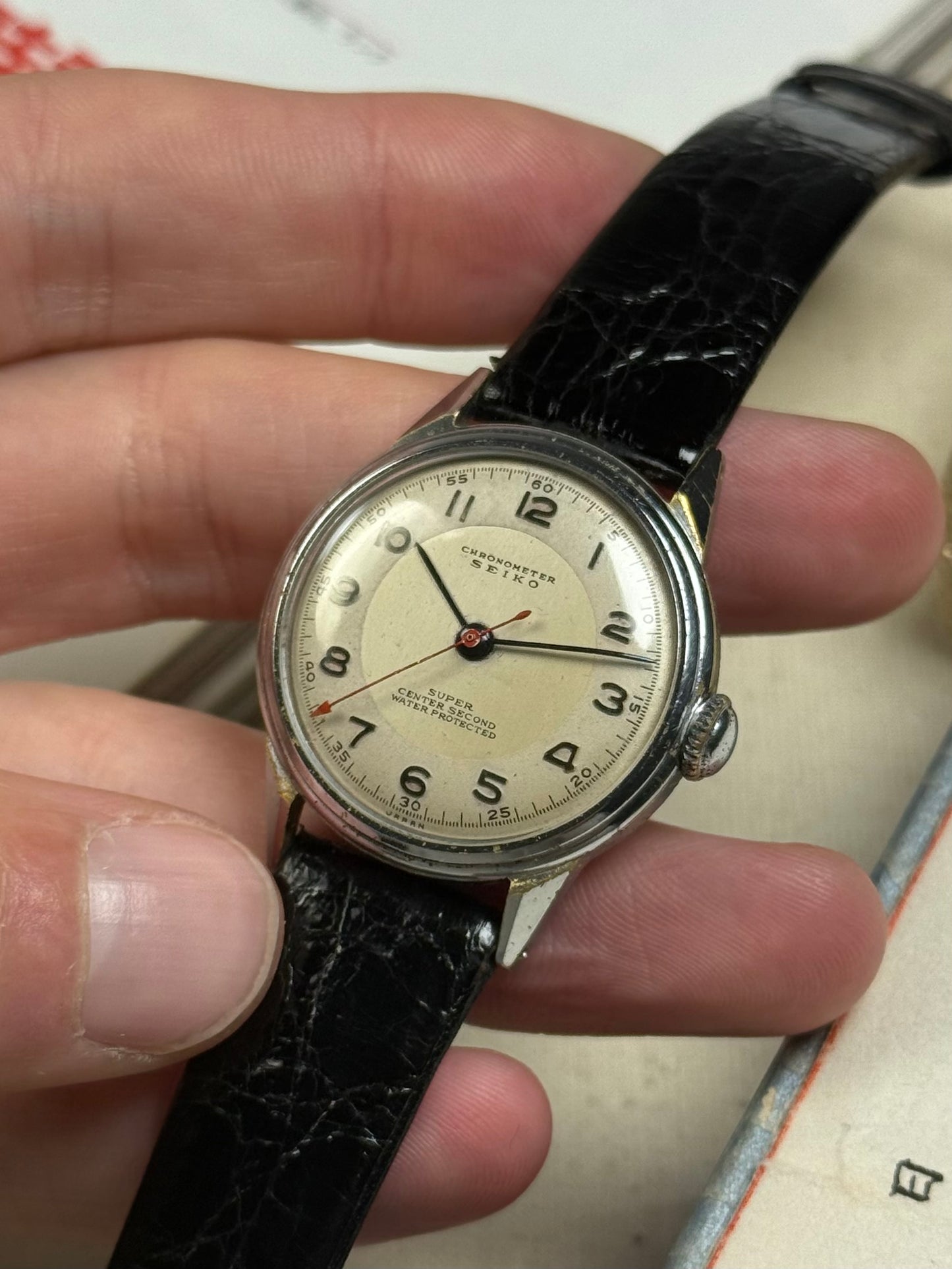 Seikosha Seiko 1950s Chronomètre Super Center Seconde