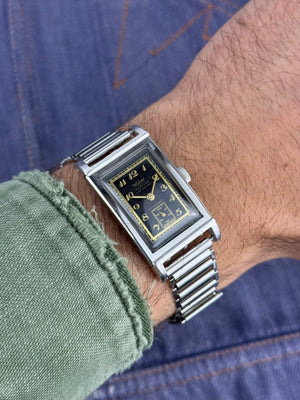 1930s Wyler Vetta Incaflex Waterproof Gilt Dial