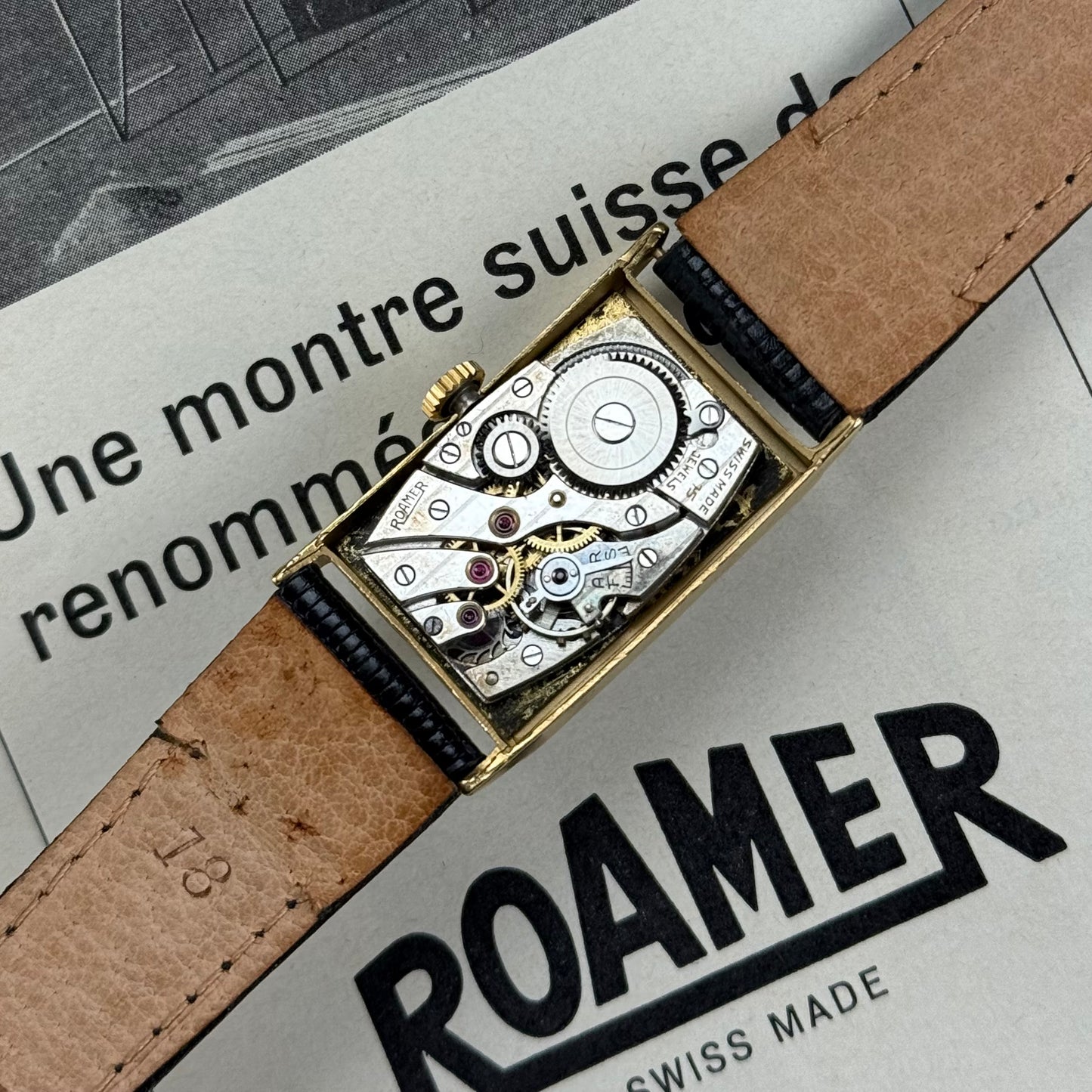 Roamer Art Deco Gilt Dial