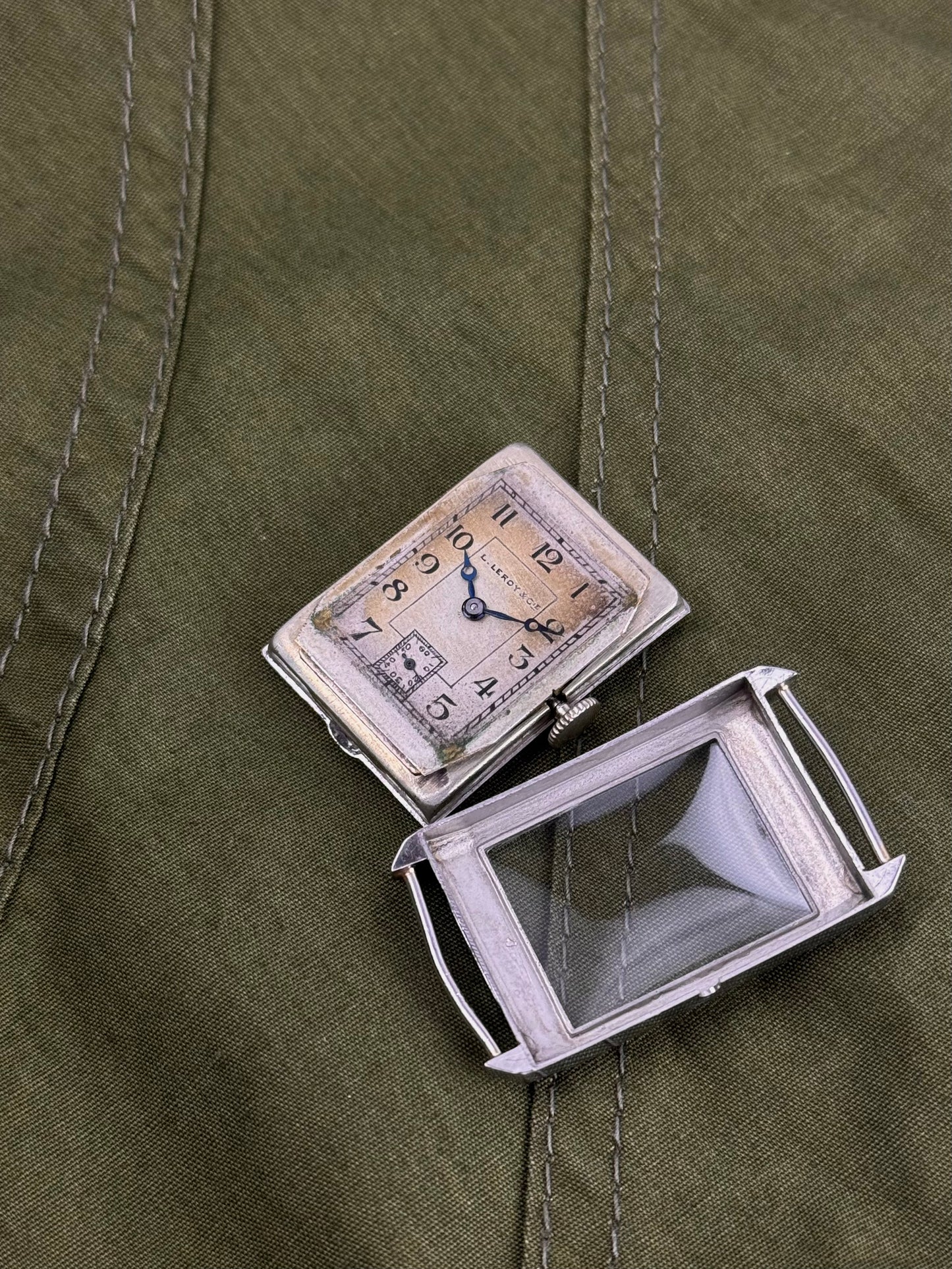 1934 L.Leroy &Cie Montre Bracelet rectangulaire 10lignes cal. Altus 8