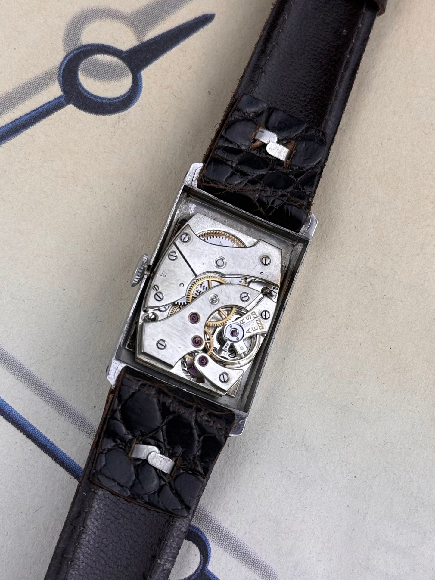 L.Leroy &Cie Tank Steel Wristwatch