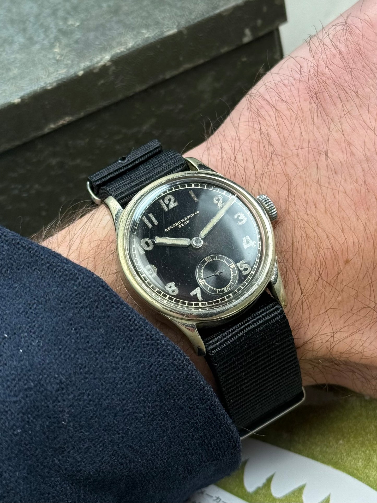 Record Watch Co Genf WWII