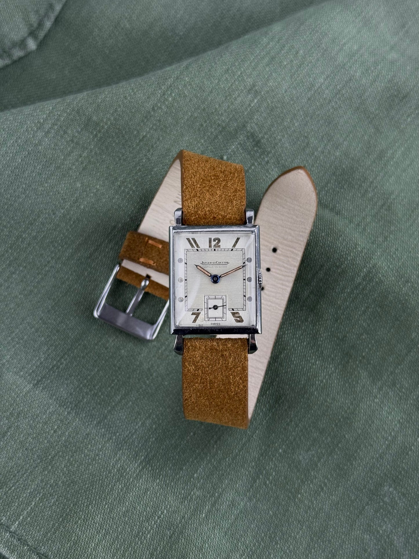 1940s Jaeger LeCoultre art deco Uniplan Cal438