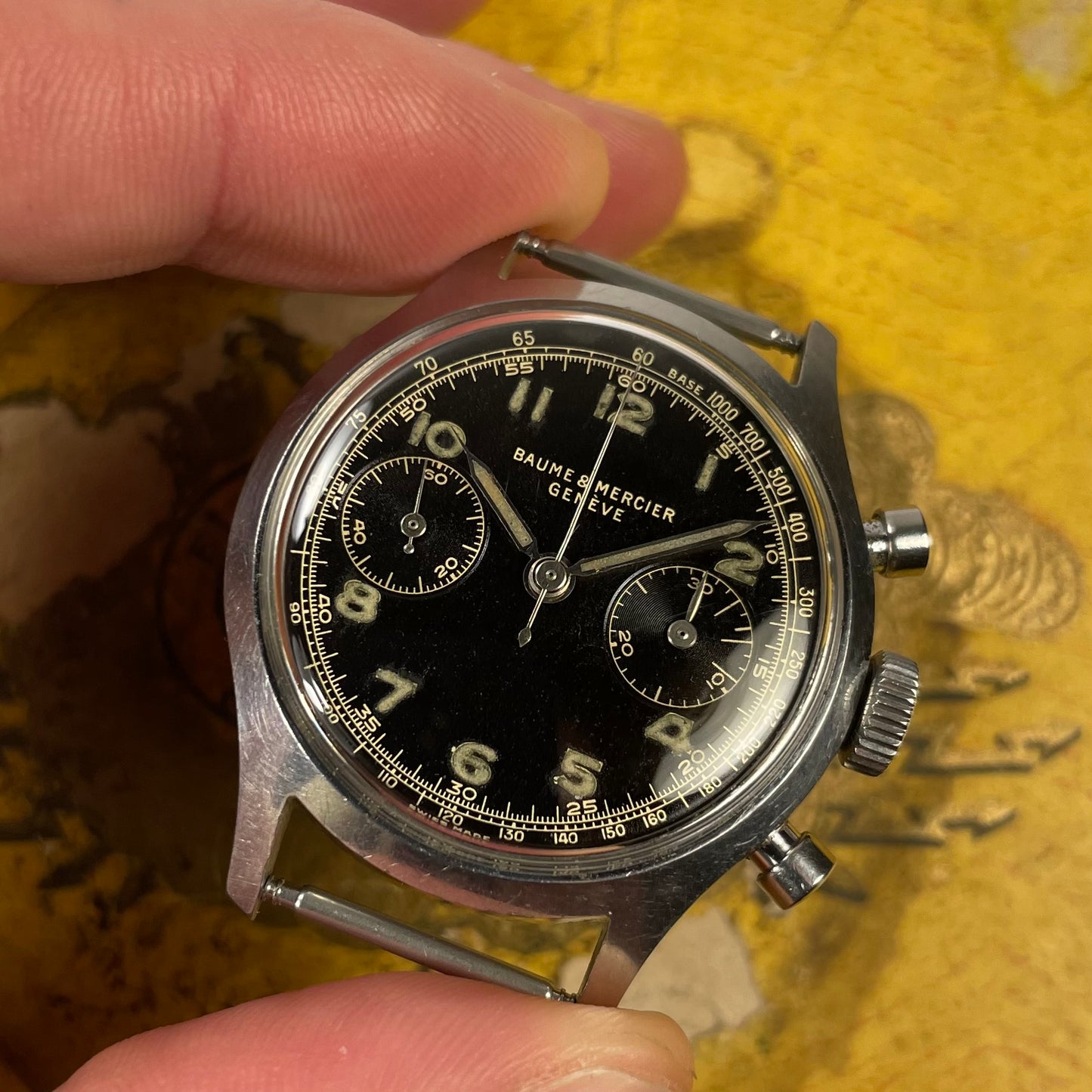 Baume & Mercier 40s military style chronograph