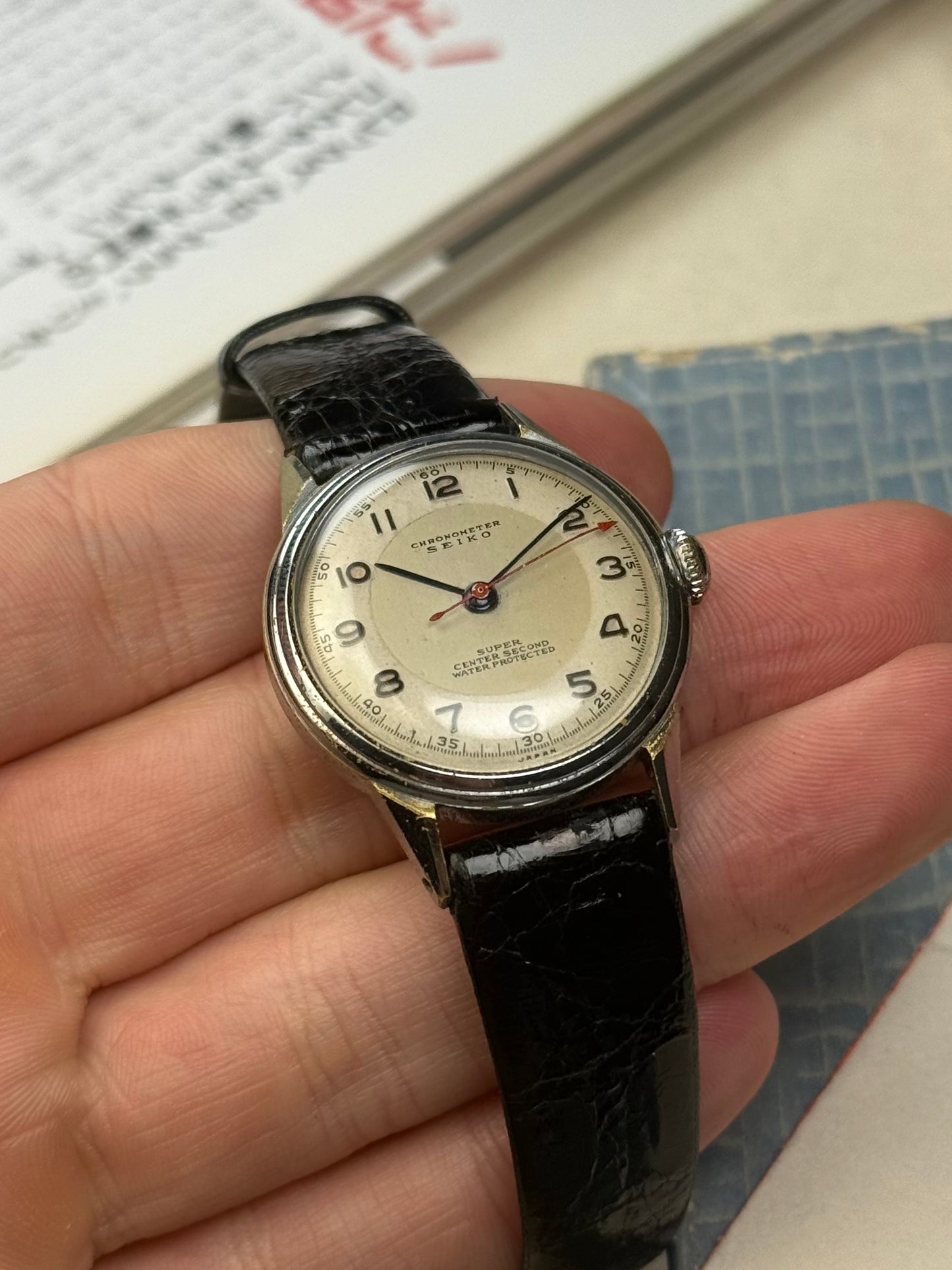 Seikosha Seiko 1950s Chronomètre Super Center Seconde