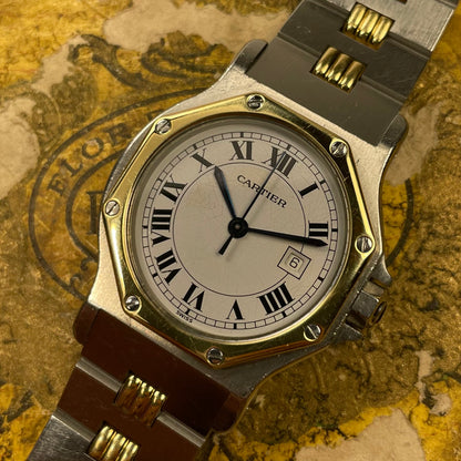 Cartier Santos Octagon “Godron” ref 2966
