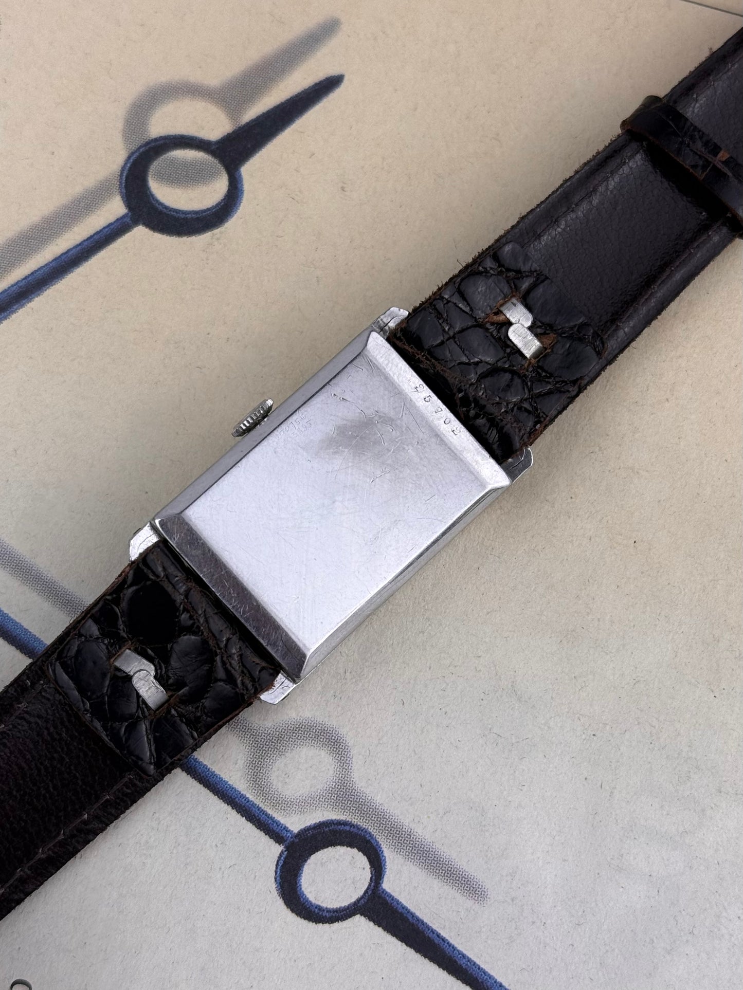 L.Leroy &Cie Tank Steel Wristwatch