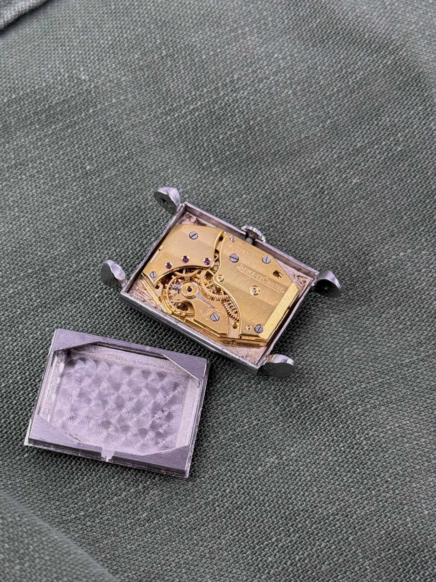 1940s Jaeger LeCoultre art deco Uniplan Cal438