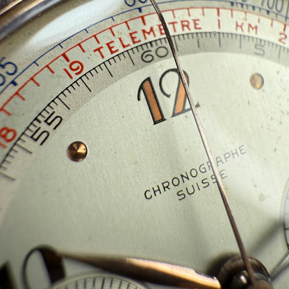 Chronographe Suisse Jumbo 18k Rose Gold