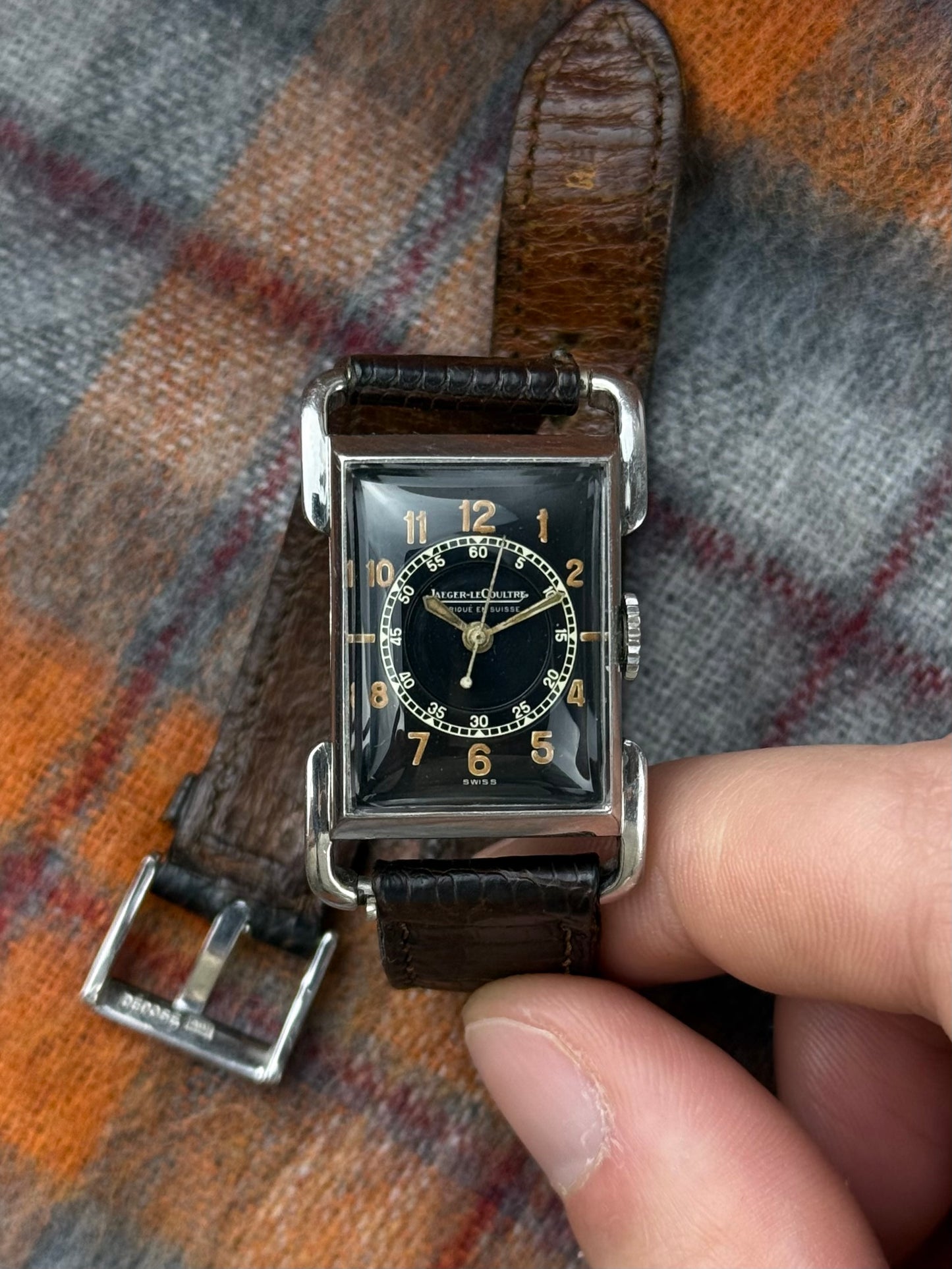 1937s Jaeger LeCoultre Uniplan Étrier