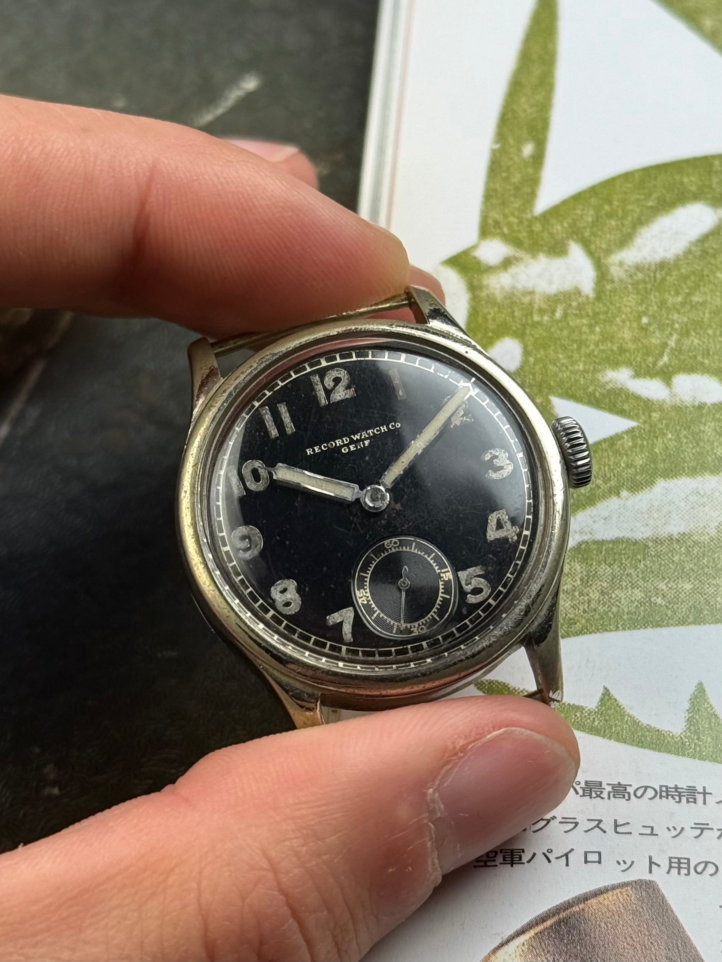 Record Watch Co Genf WWII