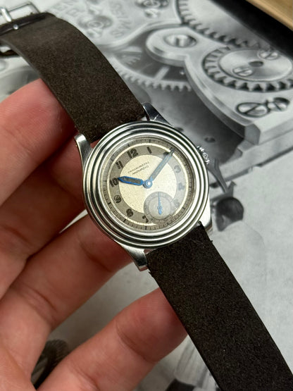 1930s Chronomètre Movado Steel Stepped Case