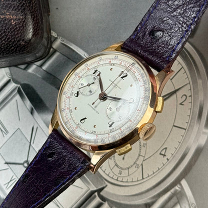Chronographe Suisse Jumbo 18k Rose Gold