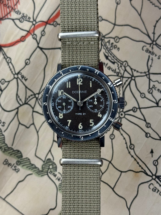 Dodane Type 21 military « Flyback » Valjoux 231