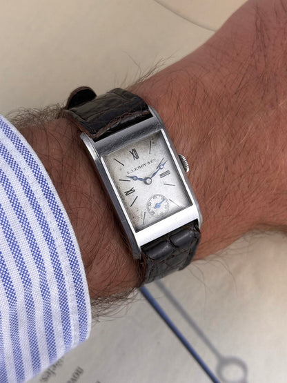 L.Leroy &Cie Tank Steel Wristwatch