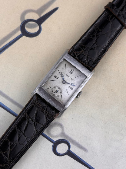 L.Leroy &Cie Tank Steel Wristwatch